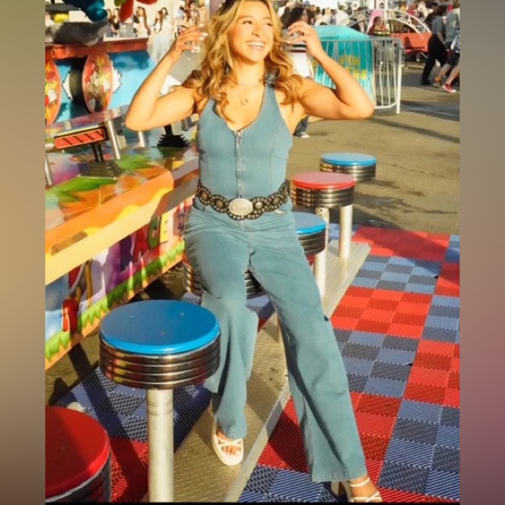 Stylish Blue Denim Jumpsuit